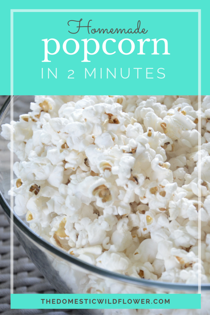 Get the simple recipe to healthy, whole grain, homemade popcorn with no crazy artificial flavors! 