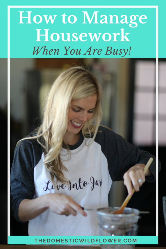 How to Manage Housework When You Are Busy! This post shares some great tips for getting control of your housework situation. 