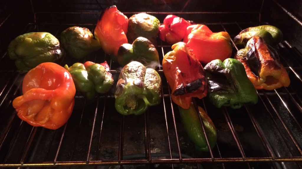 Roasted Bell Peppers: How to Can Roasted Bell Peppers Recipe and Tutorial | A Domestic Wildflower click through to read the beginner friendly tutorial and make delicious and versatile roasted bell peppers! 