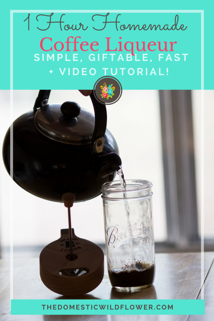 1 Hour Coffee Liqueur | This recipe and video tutorial makes a copycat Kahlua that is to die for- so good! And it is perfect for gifting and the best part is that it is done in an hour! 