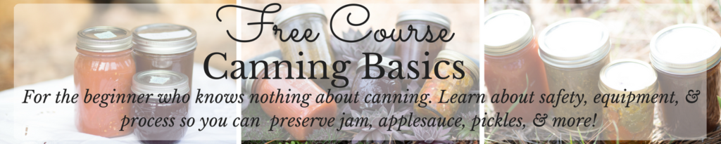 Sign up for the completely free canning basics course that teaches the 3 most common pitfalls new preservers face: safety, process, & equipment.
