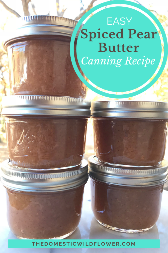 Spiced Pear Butter Canning Recipe 