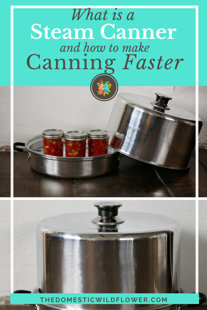 What is a Steam Canner and How to Make Canning Faster! Read this post that explains the new way to can that saves tons of time and money! Read this post if you want to cook healthy, homemade food but don't have tons of time. Learn how to preserve using a steam canner today!
