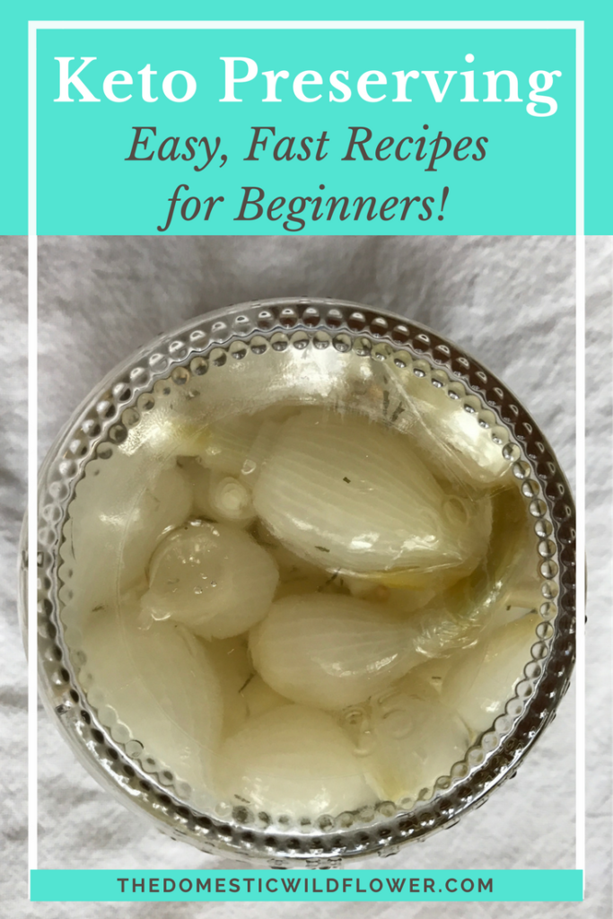 If you follow a keto diet or a low carb diet, preserving low carb veggies is technique that can help you access minimally processed vegetables when they are out of season or when you are simply not able to run to the store. This post shares 4 of the best keto and low carb preserving recipes for beginners! 