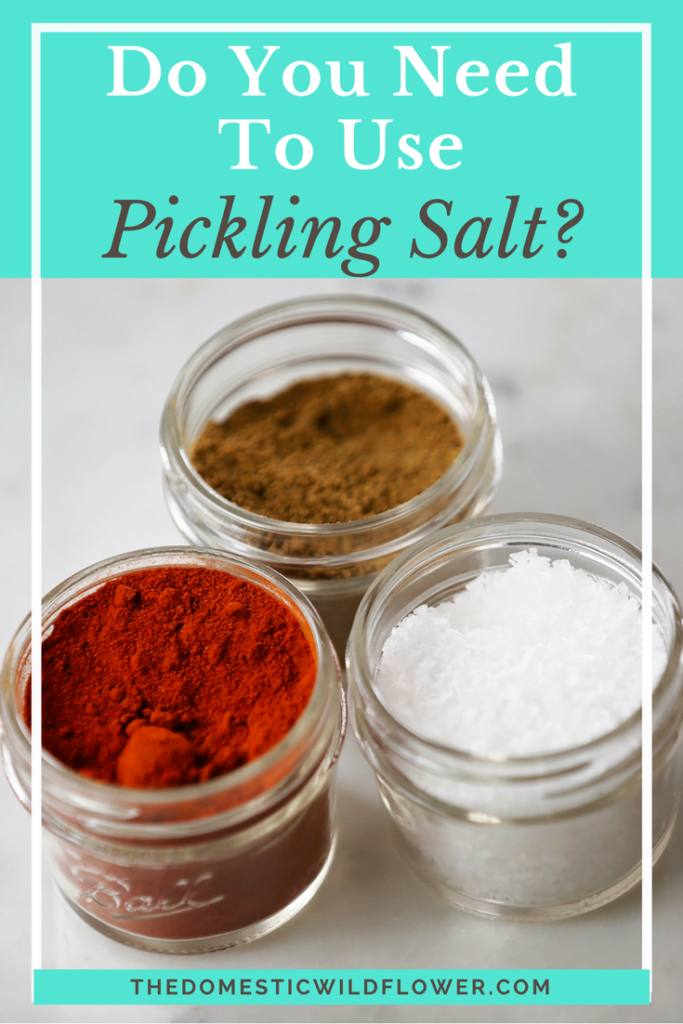 Do you need to use pickling salt? Read this post to find out when to use it and when you can skip it!
