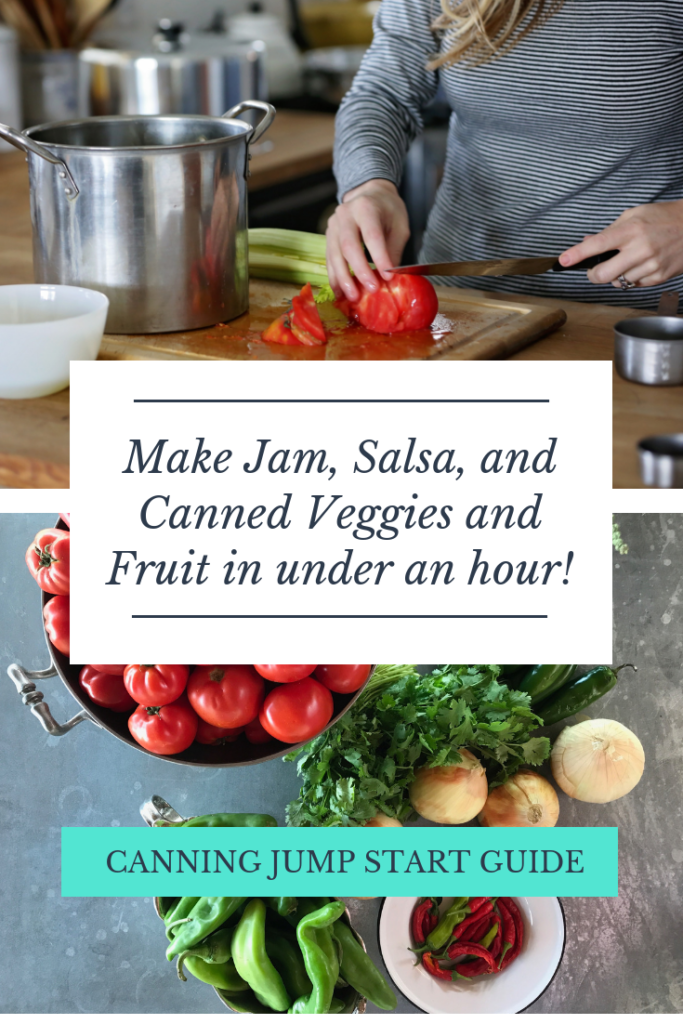 Canning Jump Start Guide | Make jam, salsa, and canned veggies and fruit in under an hour!