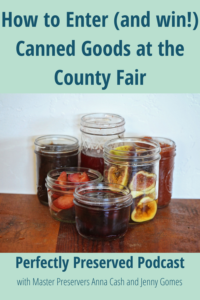 Jars of food ready for the county fair