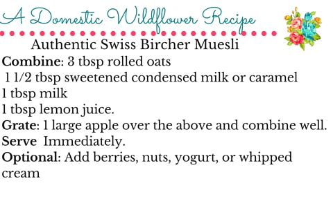 Swiss Muesli: A Fast, Healthy, and Authentic Breakfast | A Domestic Wildflower click to get the recipe that is miles better than store bought! This post also shares the recipe on super cute printable recipe cards. 